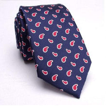 Load image into Gallery viewer, Navy Blue &amp; Red Skinny Tie Australia
