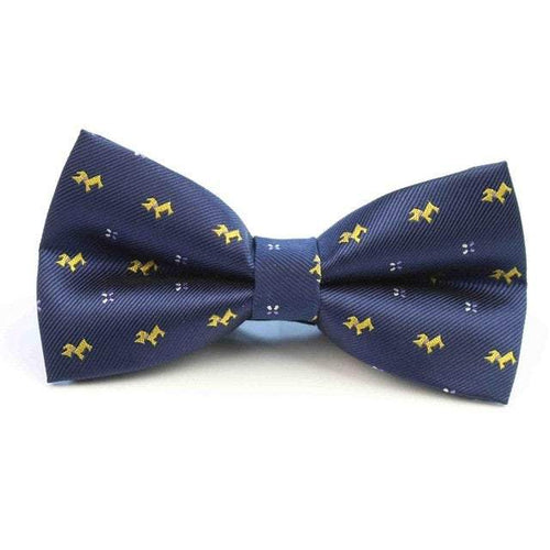 Navy Blue Scottish Terrier Bow Tie Bow Ties JayKirbyTies 