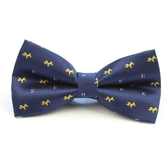 Navy Blue Scottish Terrier Bow Tie Bow Ties JayKirbyTies 