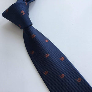 Navy Blue Snail Skinny Tie & Pocket Square Tie + Square JayKirbyTies 