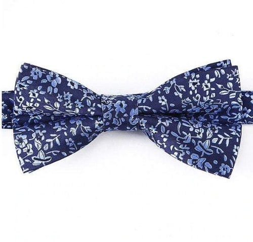 Navy Floral Bow Tie Bow Ties JayKirbyTies 