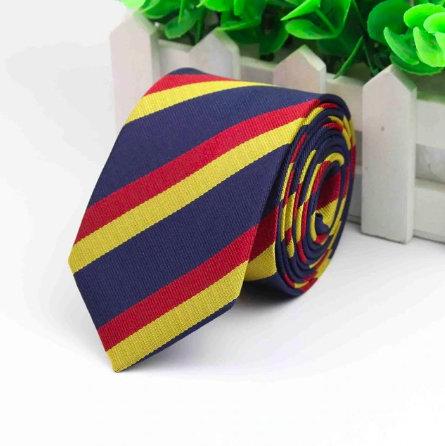 Navy Yellow & Red Striped Tie Australia