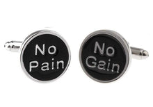 Load image into Gallery viewer, No Pain No Gain Cufflinks Cufflinks JayKirbyTies 