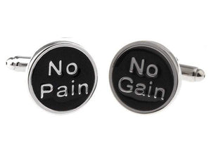 No Pain No Gain Cufflinks Cufflinks JayKirbyTies 