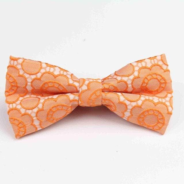 Orange Floral Bow Tie Bow Ties JayKirbyTies 