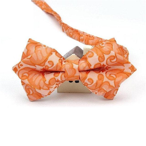 Orange Floral Bow Tie Australia