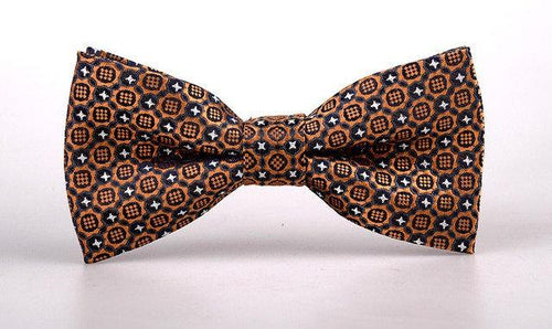 Orange Geometric Bow Tie Bow Ties JayKirbyTies 