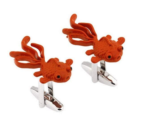 Orange Goldfish Cufflinks Cufflinks JayKirbyTies 