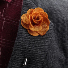 Load image into Gallery viewer, Orange Lapel Flower Lapel Flowers JayKirbyTies 