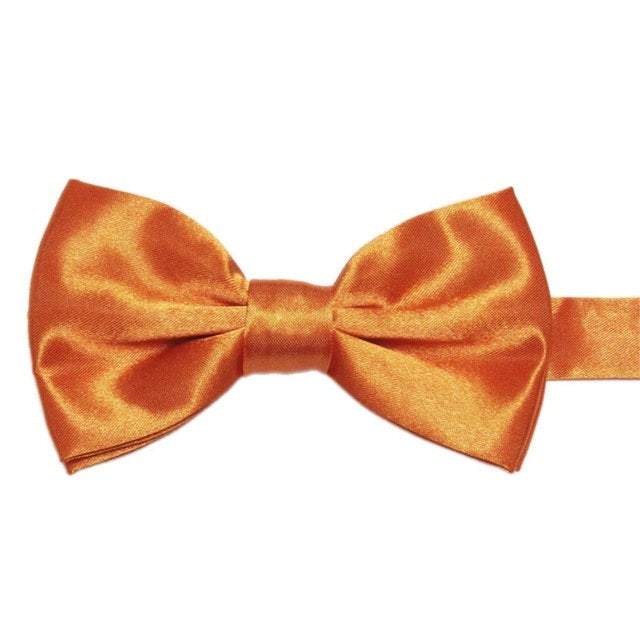 Orange Satin Deluxe Bow Tie Bow Ties JayKirbyTies 