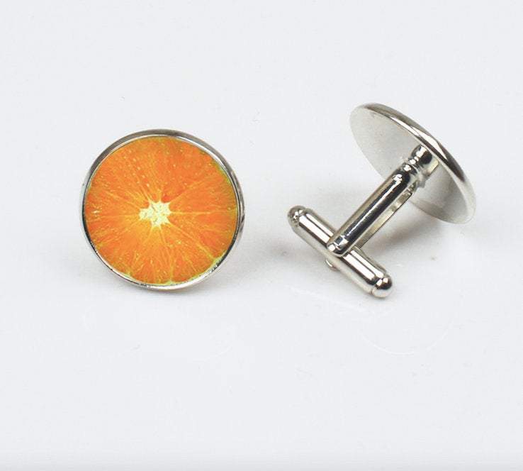 Orange Slice Cufflinks Cufflinks JayKirbyTies 