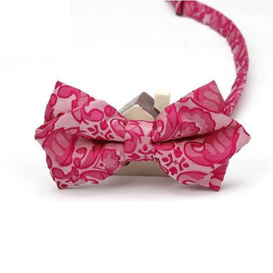 Pink Floral Bow Tie Bow Ties JayKirbyTies 