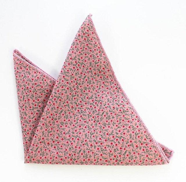 Pink Floral Pocket Square Pocket Squares JayKirbyTies 