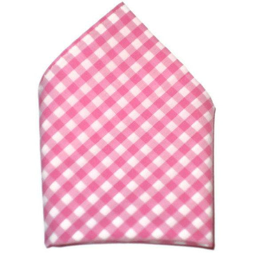 Pink Gingham Pocket Square Pocket Squares JayKirbyTies 