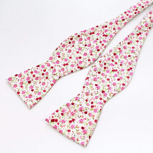 Pink & Red Floral Bow Tie Bow Ties JayKirbyTies 