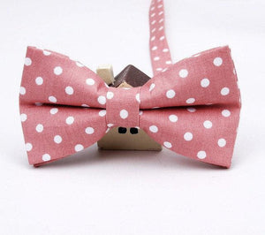 Pink Salmon Polka Dot Bow Tie Australia