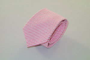 Pink Seersucker Tie Neckties JayKirbyTies 
