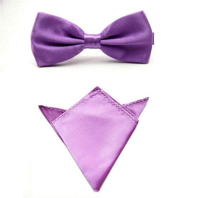 Purple Bow Tie & Pocket Square Bow Tie + Square JayKirbyTies 