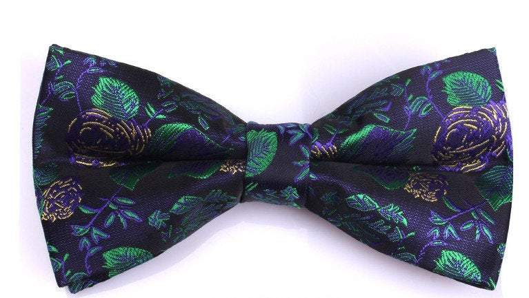 Purple Floral Bow Tie Bow Ties JayKirbyTies 