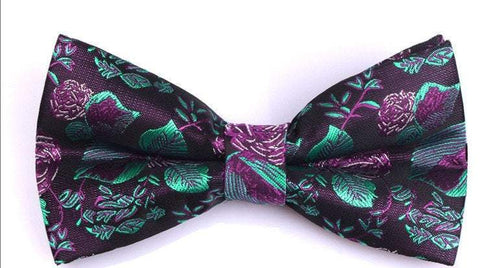 Purple Floral Bow Tie Bow Ties JayKirbyTies 