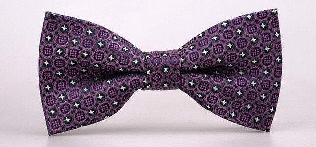 Purple Geometric Bow Tie Bow Ties JayKirbyTies 