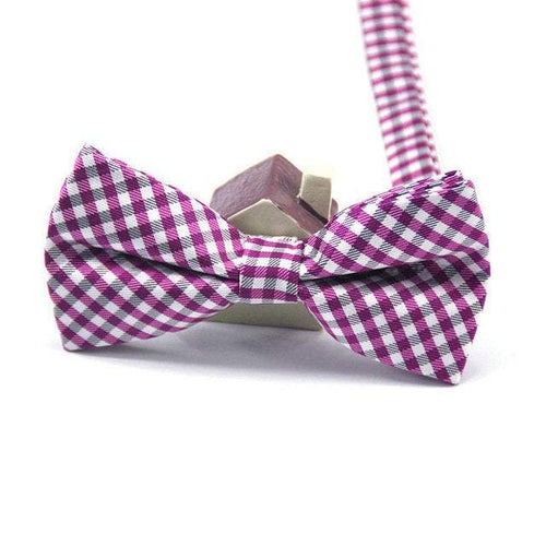 Purple Gingham Bow Tie Bow Ties JayKirbyTies 