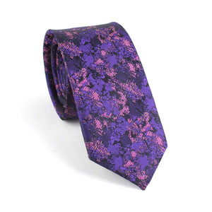 Purple Metallic Skinny Tie Neckties JayKirbyTies 