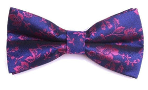 Purple & Pink Floral Bow Tie Bow Ties JayKirbyTies 