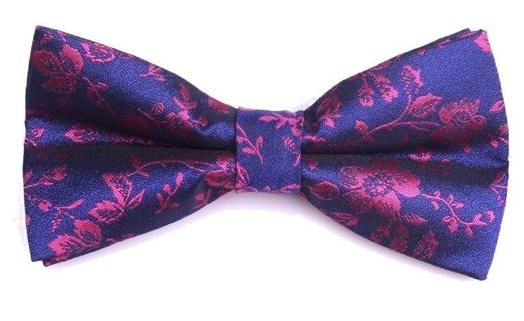 Purple & Pink Floral Bow Tie Bow Ties JayKirbyTies 