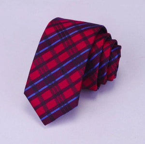 Red & Blue Striped Skinny Tie Australia