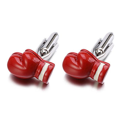 Red Boxing Gloves Cufflinks Cufflinks JayKirbyTies 