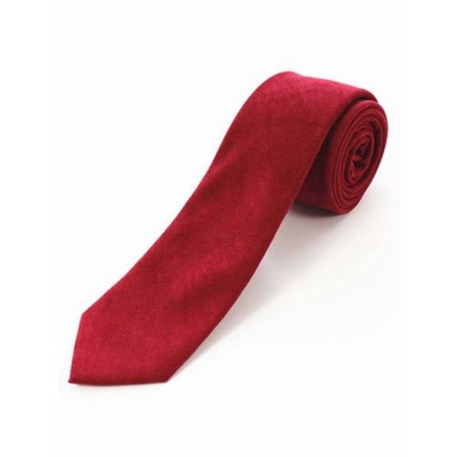 Red Cashmere Skinny Tie Neckties JayKirbyTies 