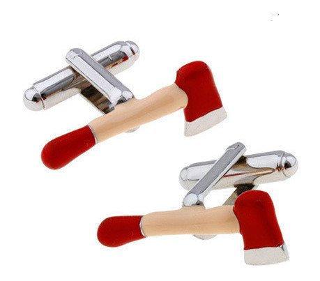 Red Fire Axe Cufflinks Cufflinks JayKirbyTies 