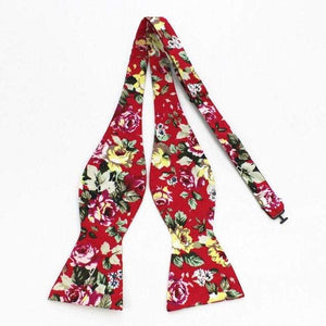 Red Floral Bow Tie Bow Ties JayKirbyTies 