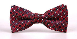 Red Geometric Bow Tie Bow Ties JayKirbyTies 