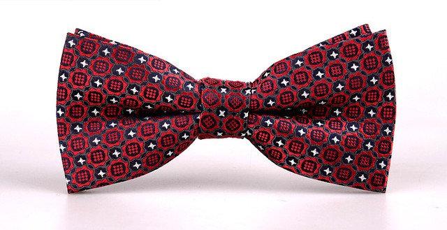 Red Geometric Bow Tie Bow Ties JayKirbyTies 