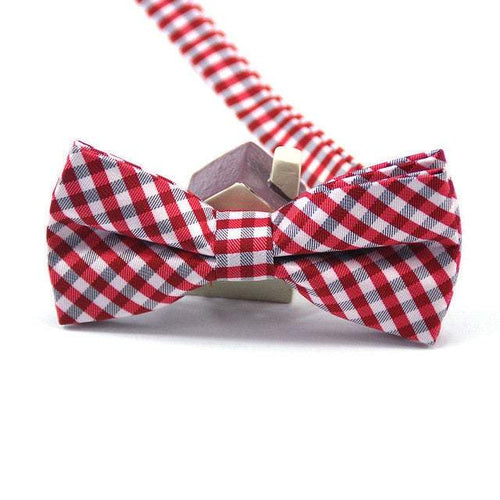 Red Gingham Bow Tie Bow Ties JayKirbyTies 