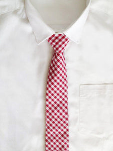 Red Gingham Tie Neckties JayKirbyTies 