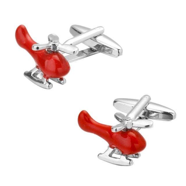 Red Helicopter Cufflinks Cufflinks JayKirbyTies 