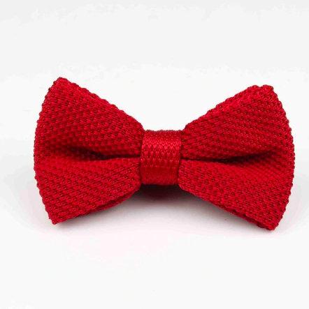 Red Knitted Bow Tie Bow Ties JayKirbyTies 
