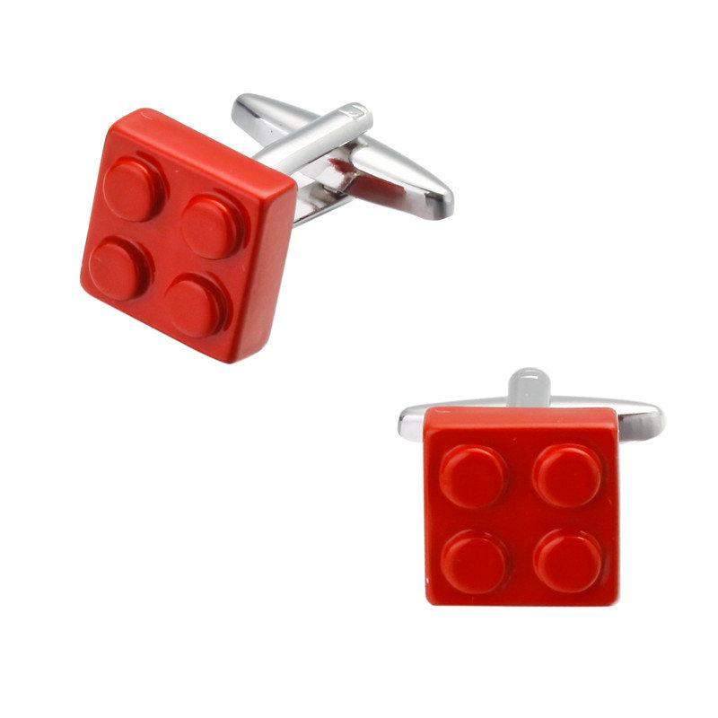 Red Lego Brick Cufflinks Cufflinks JayKirbyTies 