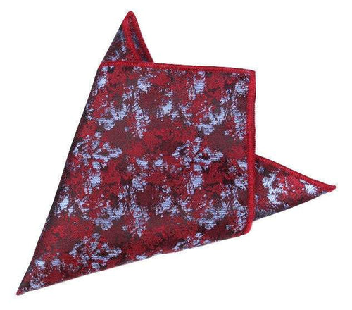 Red Metallic Pocket Square Pocket Squares JayKirbyTies 
