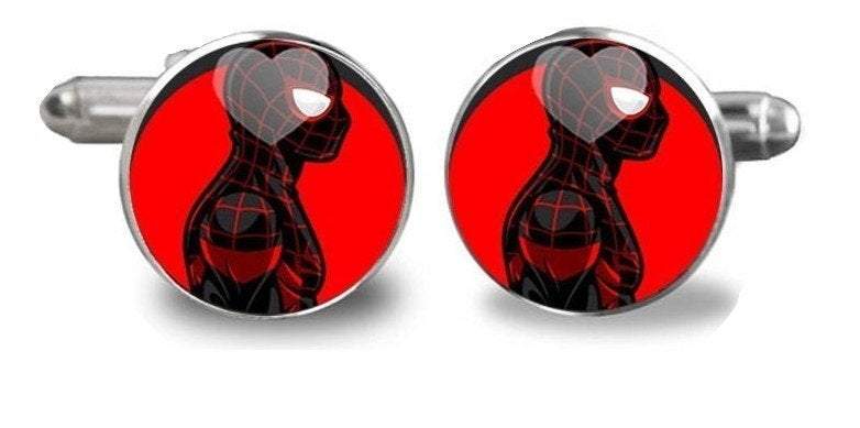 Red Spiderman Cufflinks Cufflinks JayKirbyTies 