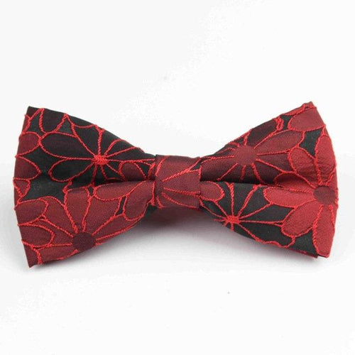Red/Black Floral Bow Tie Australia