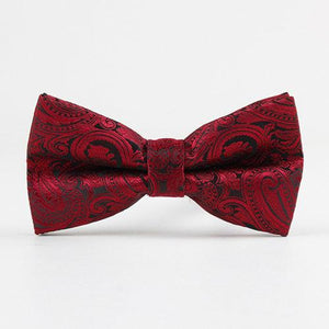 Red/Black Paisley Bow Tie Australia