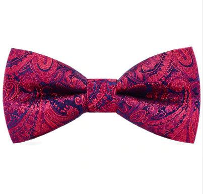 Red/Blue Paisley Bow Tie Bow Ties JayKirbyTies 