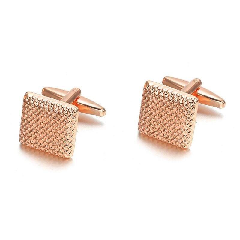 Rose Gold Mesh Cufflinks Cufflinks JayKirbyTies 