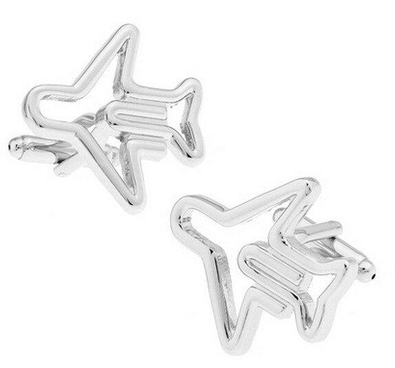 Silver Aeroplane Cufflinks Cufflinks JayKirbyTies 