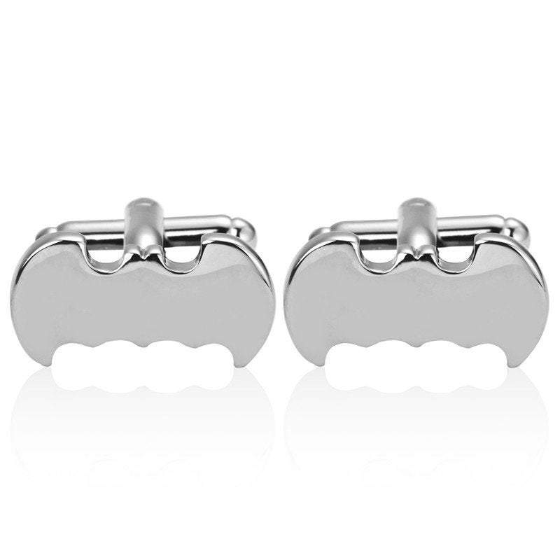 Silver Bat Signal Cufflinks Cufflinks JayKirbyTies 