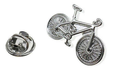 Silver Bicycle Lapel Pin Enamel Lapel Pins JayKirbyTies 